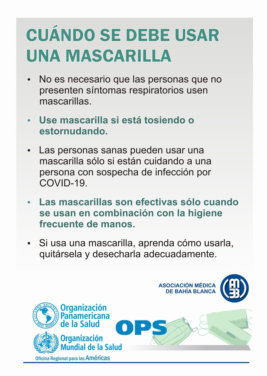 Afiche cuando usar mascarilla