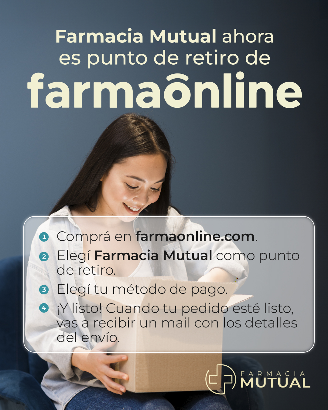 Farmacia Mutual ahora es punto de Retiro de Farmaonline.